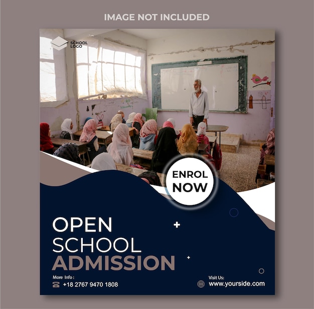 Open school education admission online post template design