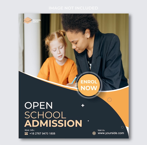 Open school education admission online post template design