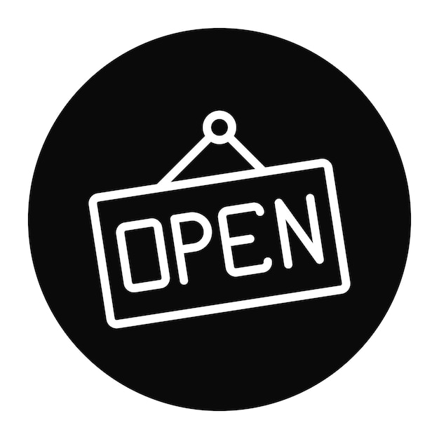 Open Sign icon vector image Can be used for Museum