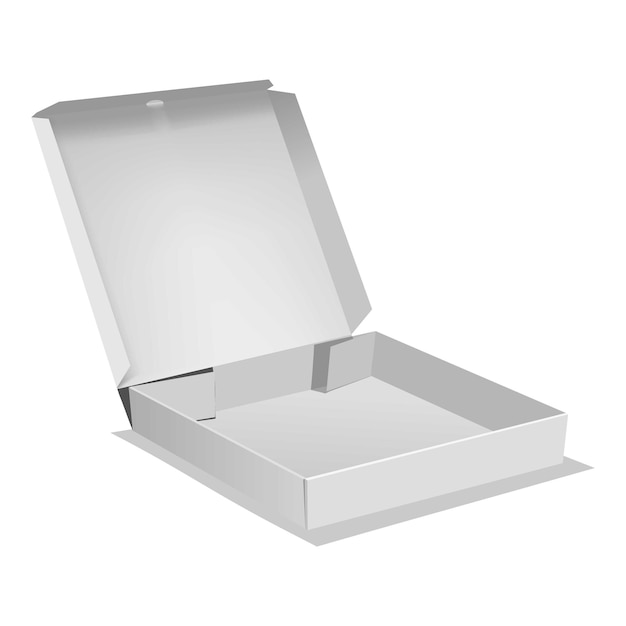 Vector opened box icon realistic illustration of opened box vector icon for web