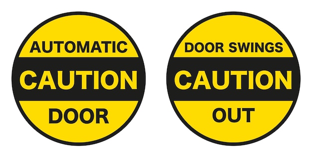 Opening and closing automatic doors Plates for automatic doors Background sticker