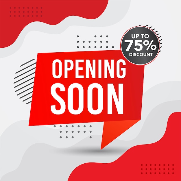 Opening soon sale banner design