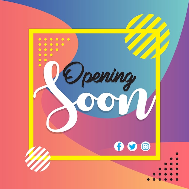 Opening Soon Vector Background