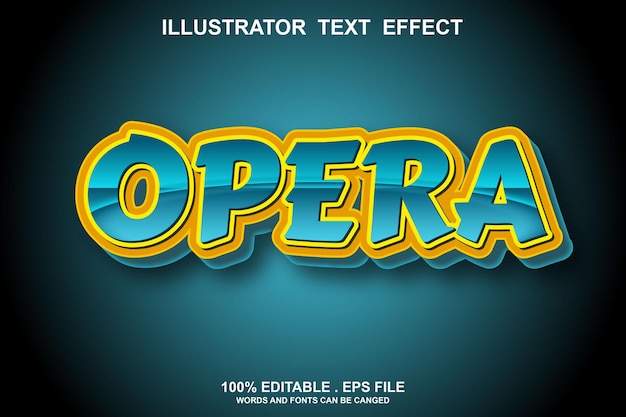 opera text effect editable