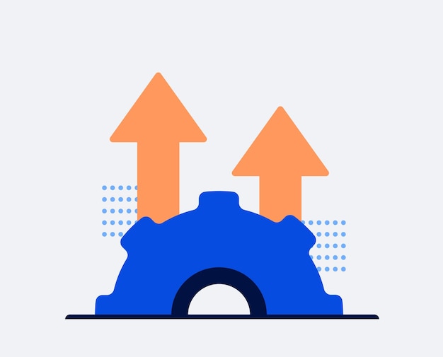 Operational excellence symbol of production growth Vector illustration