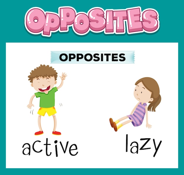 Opposite English words for kids