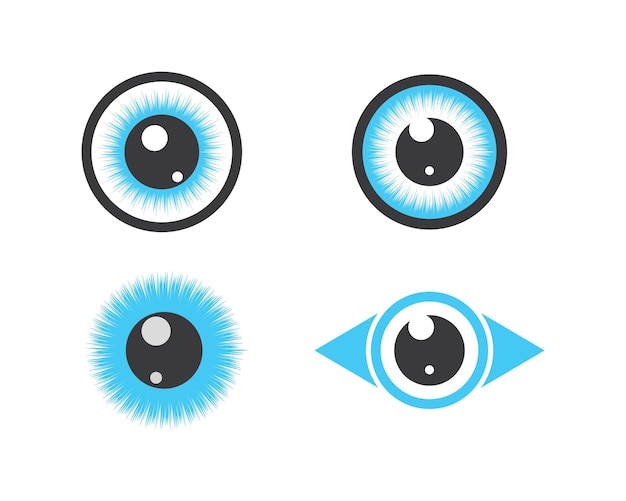 Optical eye icon Logo vector Template illustration