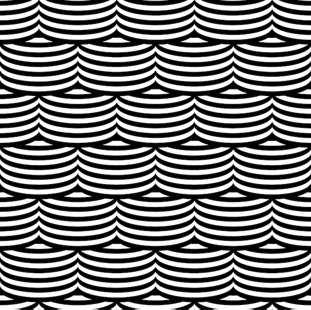 Optical illusion seamless pattern Vector stripped seamless texture duotone Abstract geometric texture