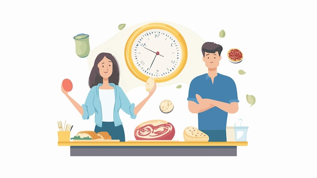 Vector optimizing health through intermittent fasting with time window for food