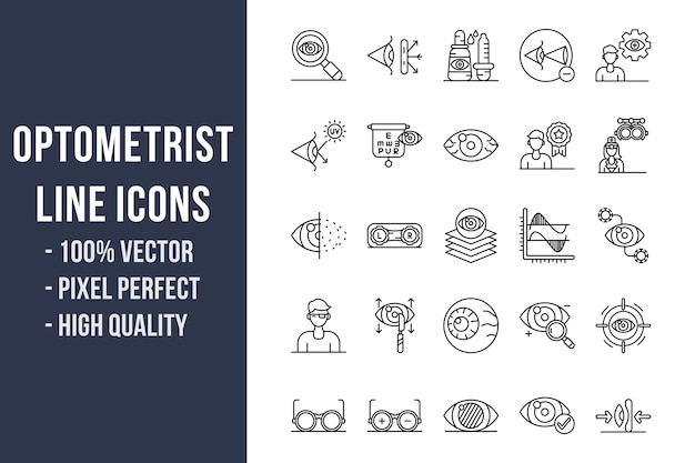 Optometrist Line Icons