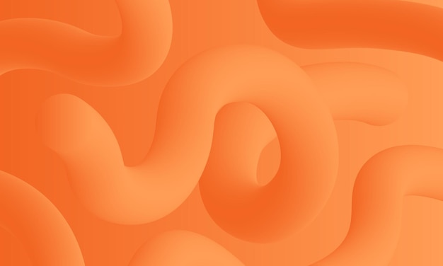 Vector orange 3d pipe on gradient background