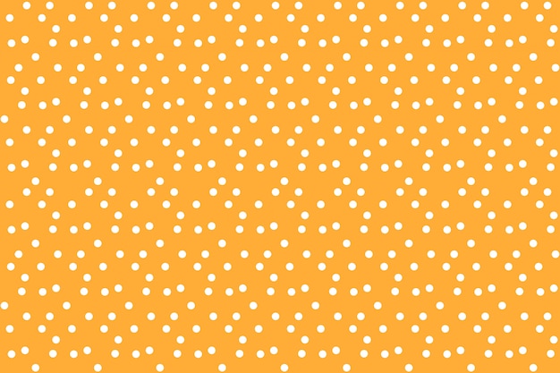 Orange background random polka dots seamless pattern