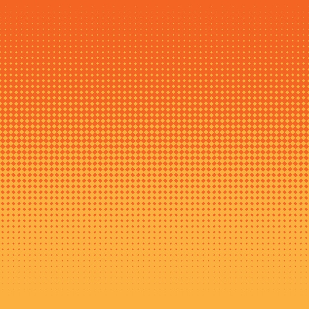 Orange background with halftone effect Vector illustration