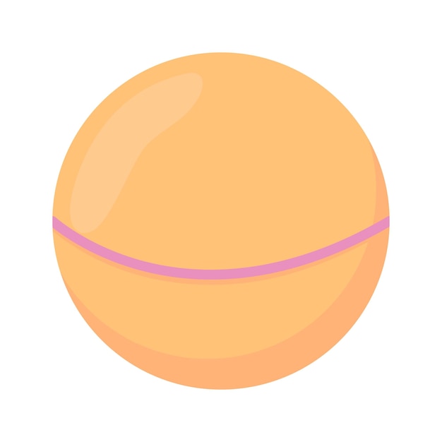 Orange ball semi flat color vector object