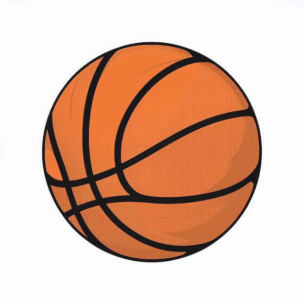 an orange basketball with a black and white background