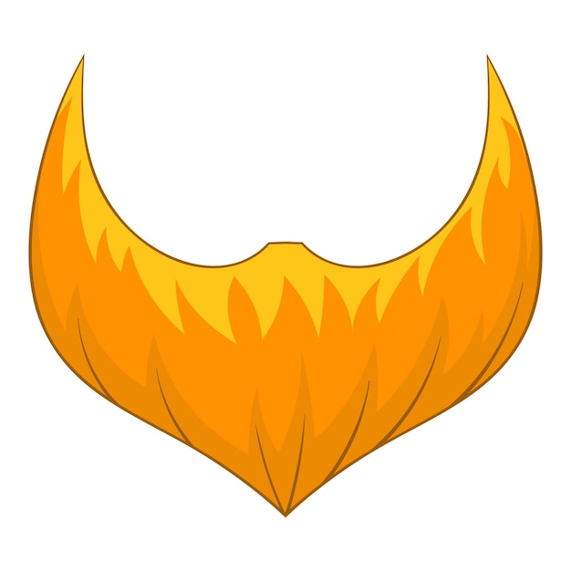 Orange beard icon Cartoon illustration of orange beard vector icon for web