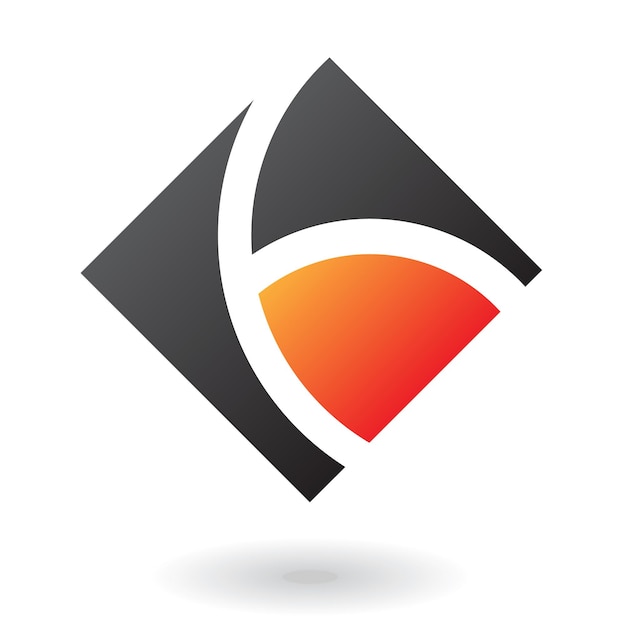 Orange and Black Diamond Square Logo Icon