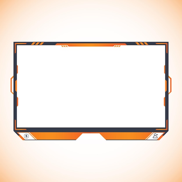 Orange and black streaming facecam element design