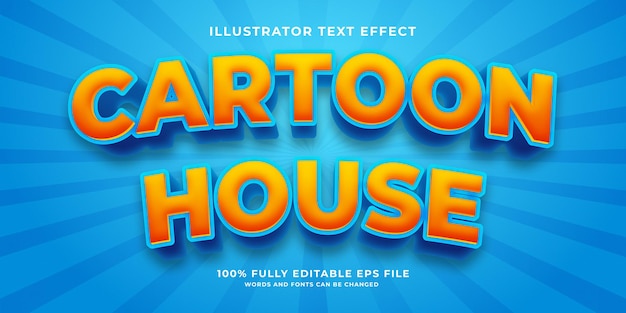 Orange and Blue Comic Style Editable 3D Text Effect