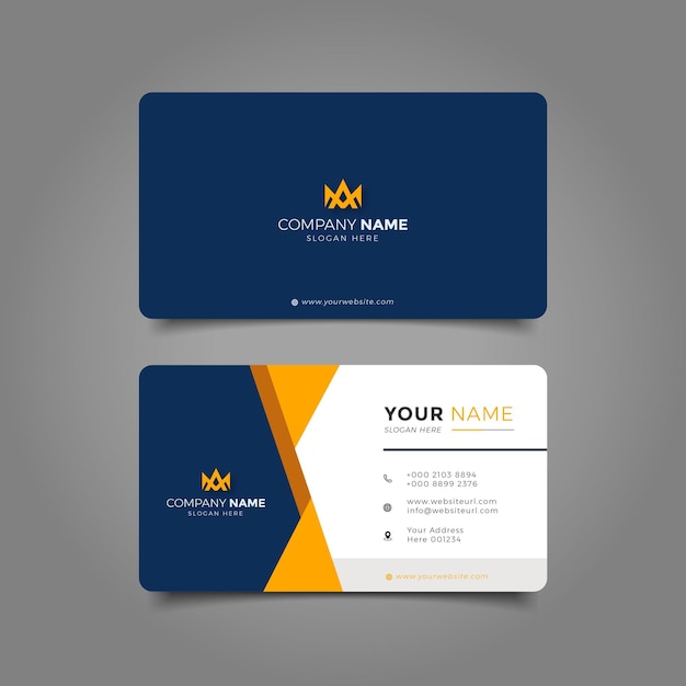 orange business card design