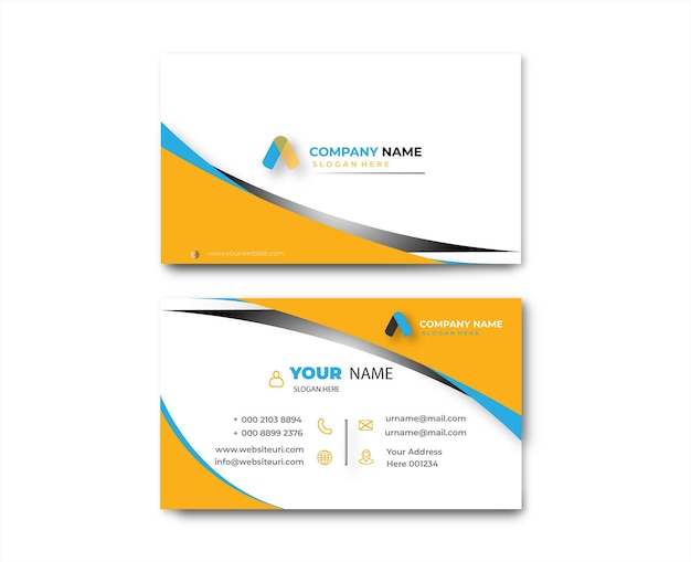 Orange business card design