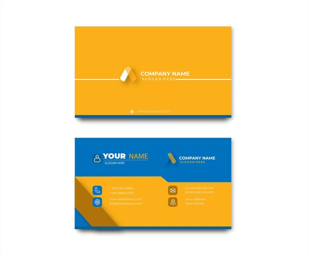 Orange business card design