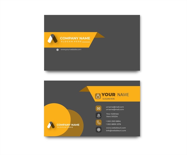 Orange business card design