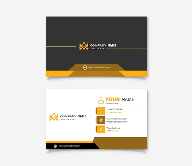 Orange business card design