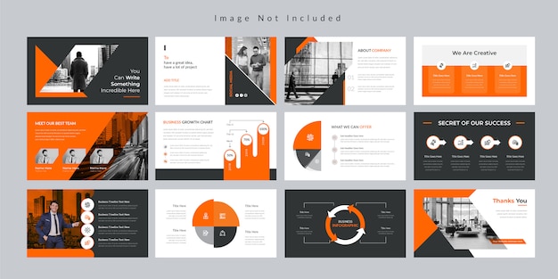 Orange Business slides presentation template.