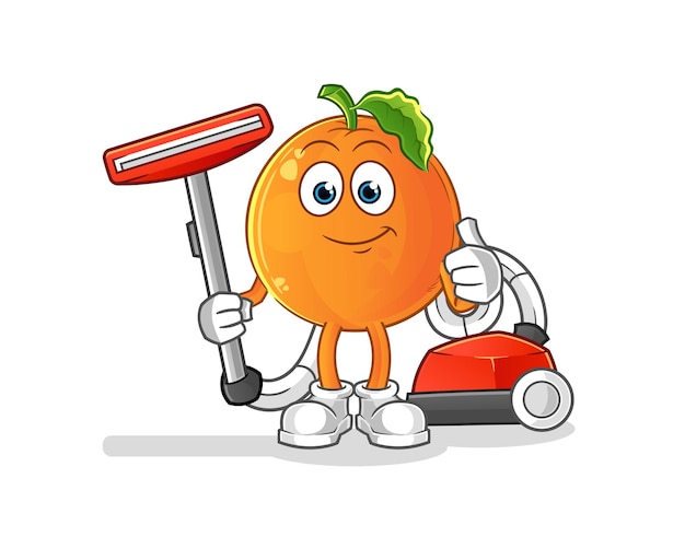 Orange clean with a vacuum . character vector