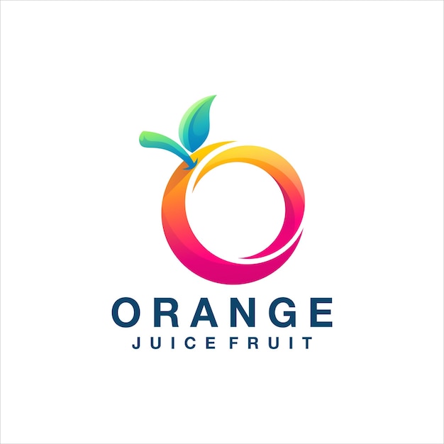 Orange color gradient logo design