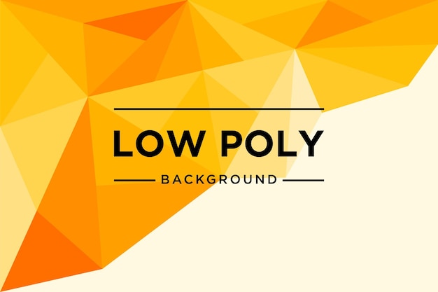 Orange color modern low poly vector graphic background