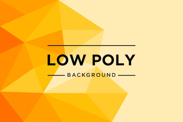 Orange color modern low poly vector graphic background