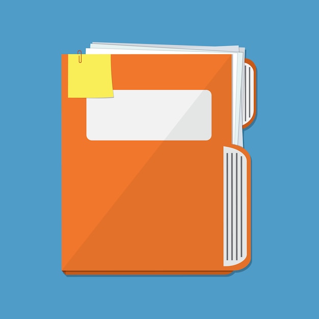 Orange documents folder