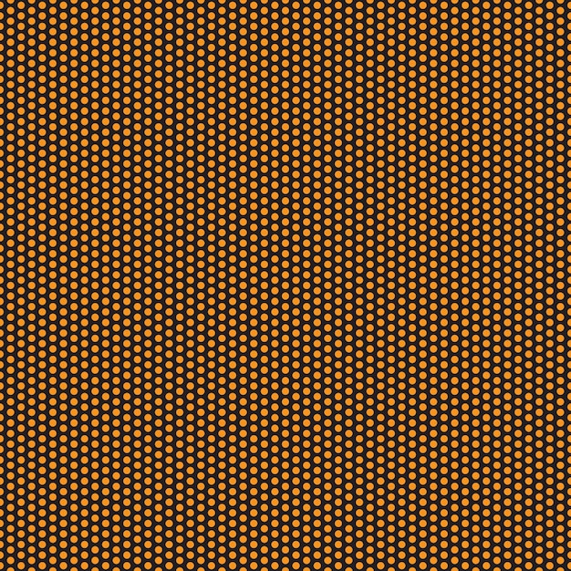 orange Dots seamless pattern isolated on black background Polka dot pattern Monochrome template