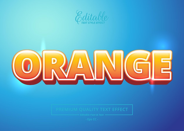 Orange Editable Text Style Effect