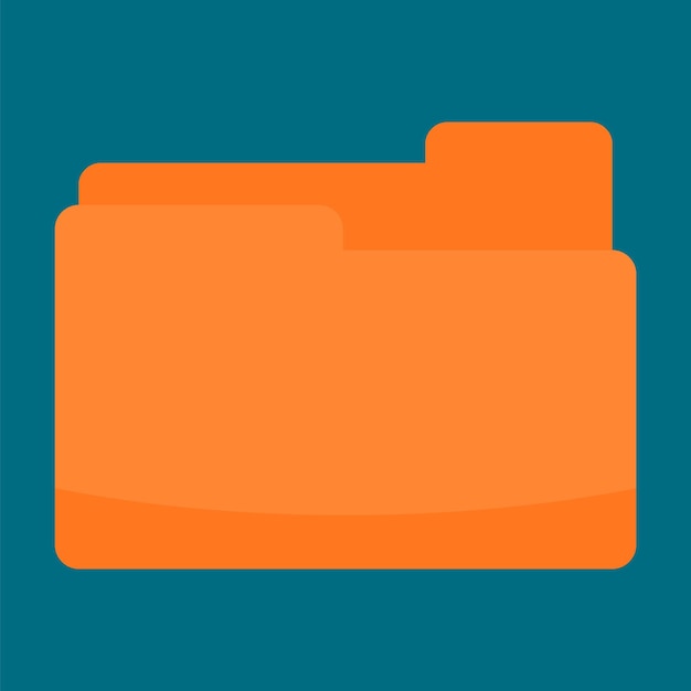 Orange folder icon Flat illustration of orange folder vector icon for web design