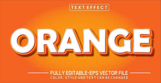 Orange font Text effect editable