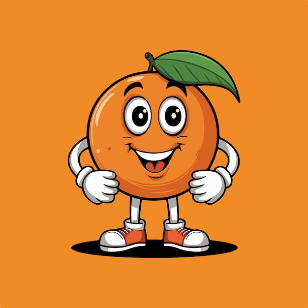 Orange food cartoon character illustration