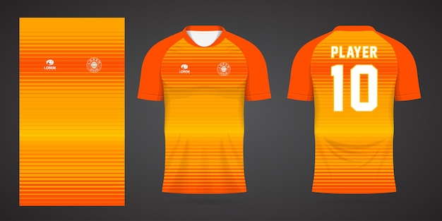 orange football jersey sport design template