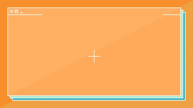 orange frame of the camcorder camera window border frame template