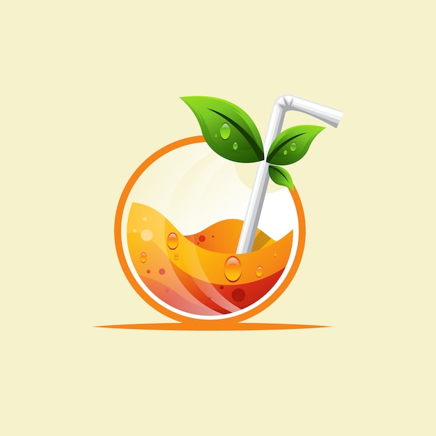 Orange fresh drink logo design