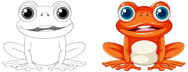 Orange Frog Cartoon