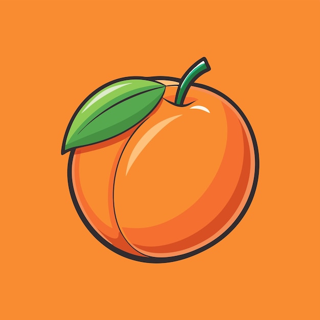 Orange Fruit Floating Cartoon Vector Icon Illustration Food Object Icon Concept Isolated Flat