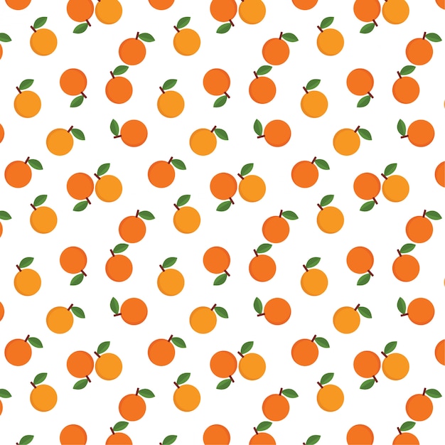 orange fruit seamless pattern