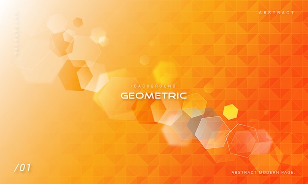 Orange Geometric Polygonal Background