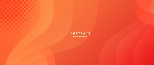 Orange gradient background with fluid shape