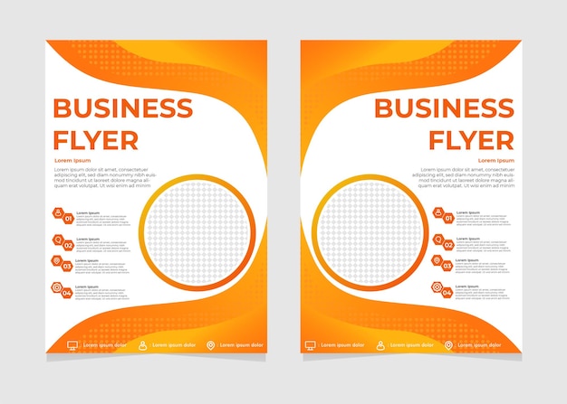 Orange gradient business flyer design template