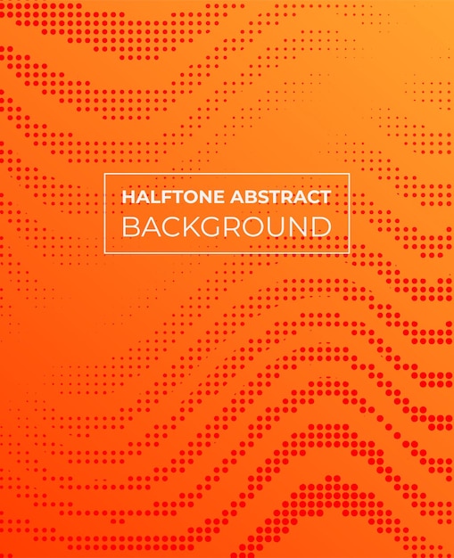 Orange Halftone Waves Portrait Background Free Vector