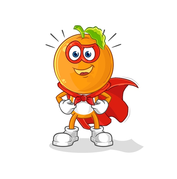 Orange head heroes vector cartoon character